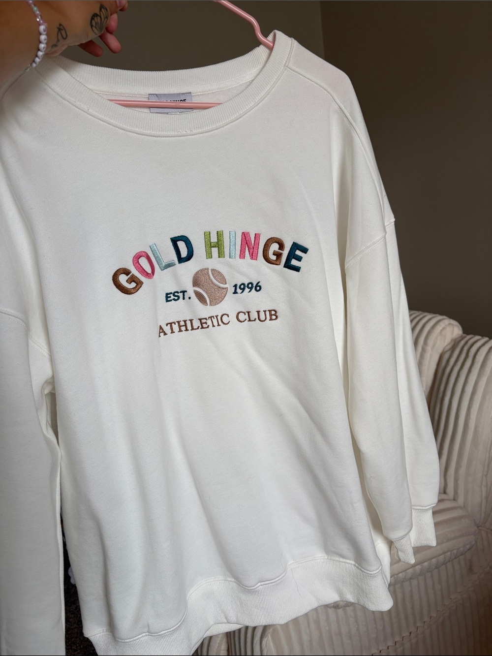 Women’s Gold Hinge Oversized Small Crewneck (never worn)